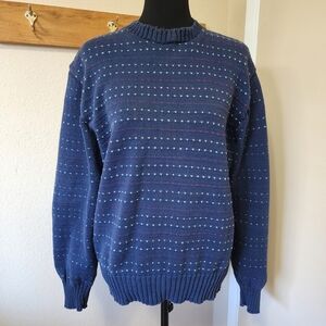 Vintage Bar Harbor Knits Navy Blue Cosby Sweater
